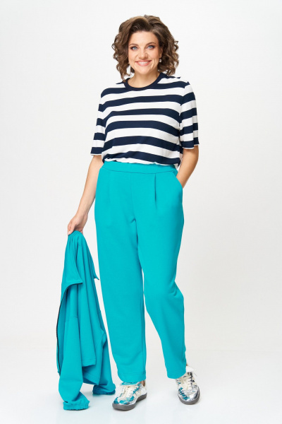 Брюки, толстовка Michel chic 1434 бирюза - фото 5