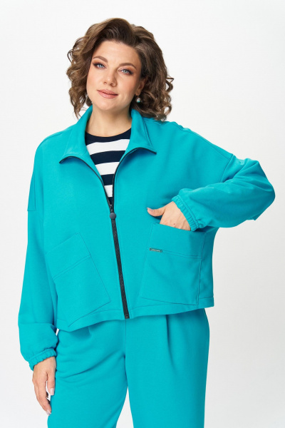 Брюки, толстовка Michel chic 1434 бирюза - фото 4