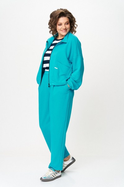 Брюки, толстовка Michel chic 1434 бирюза - фото 3