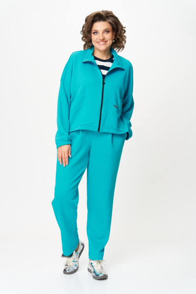 Брюки, толстовка Michel chic 1434 бирюза - фото 1