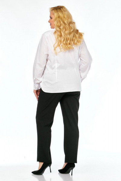 Блуза, брюки Элль-стиль 2408 белый_черный - фото 9
