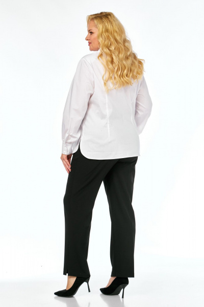 Блуза, брюки Элль-стиль 2408 белый_черный - фото 8