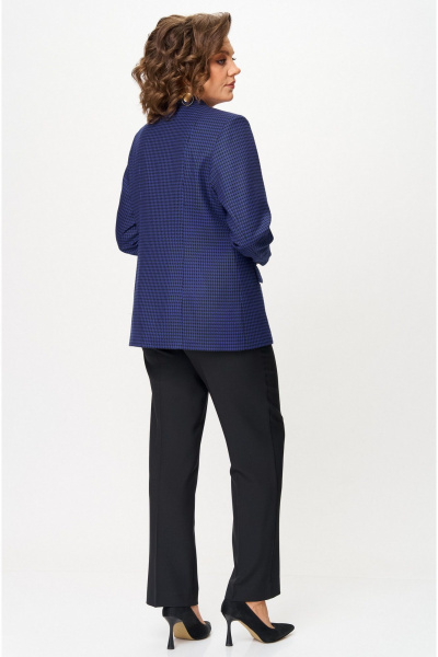 Брюки, жакет БелЭльСтиль 412-3 03_22+596-2 79_22 синий_гусек+черный - фото 8