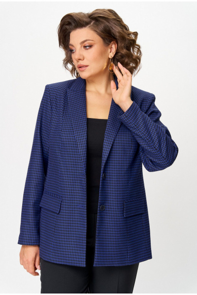Жакет БелЭльСтиль 412-3_03_22 синий_гусек - фото 1