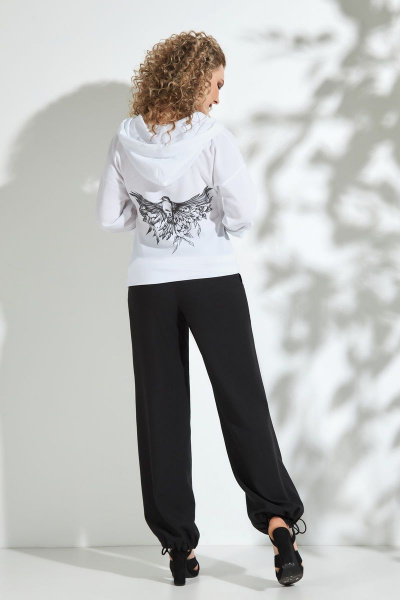 Костюм из текстиля с капюшоном и принтом, летний, комфортный Euromoda 341 - фото 2