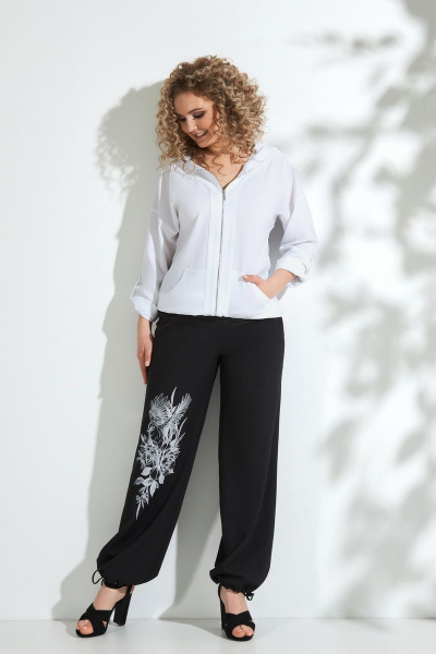 Костюм из текстиля с капюшоном и принтом, летний, комфортный Euromoda 341 - фото 1