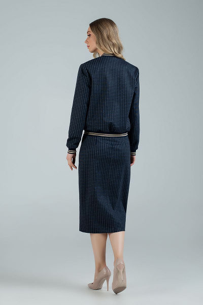 Бомбер, юбка MARIKA 414 тёмно-синий - фото 4