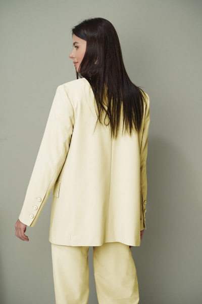 Брюки, жакет, топ LadisLine 1331 желтый - фото 4