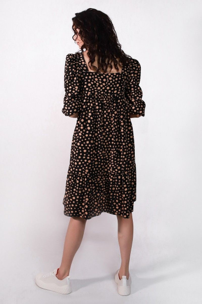 Платье из текстиля с мультитекстурой и мягким кроем Motif 1523 - фото 2