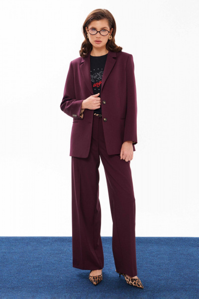 Брюки Панда 13160 бордовый - фото 6