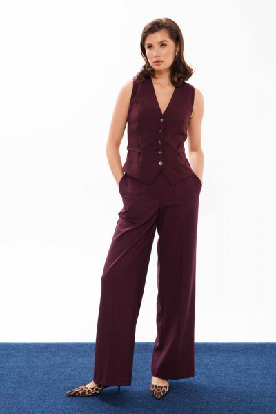 Брюки Панда 13160 бордовый - фото 8