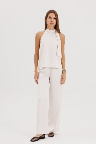 Брюки, топ THE NAME 2312-1 сливочный - фото 1