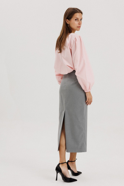 Юбка THE NAME 2411 серый - фото 6