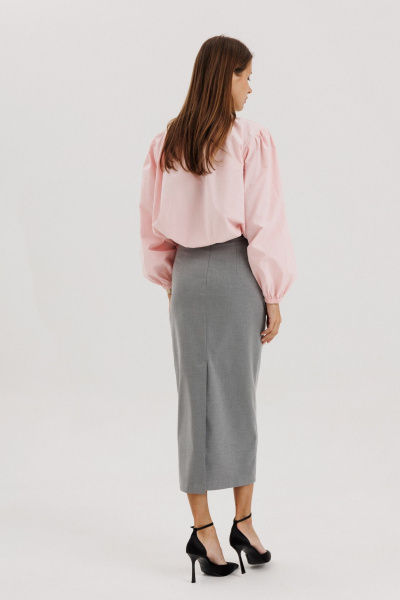 Юбка THE NAME 2411 серый - фото 4