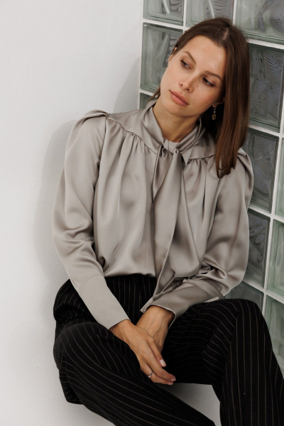 Блуза THE NAME 2422 оливка - фото 11