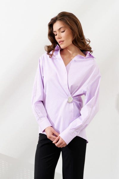 Блуза C. of PAPAYA NEW 1787 розовая_полоска - фото 7