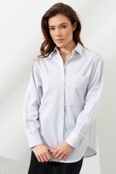 Блуза C. of PAPAYA NEW 1769 серая_полоска - фото 6