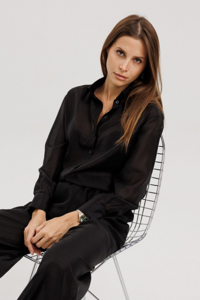 Блуза THE NAME 2430 черный - фото 7