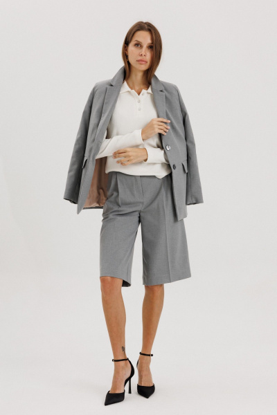 Шорты THE NAME 2432 серый - фото 6