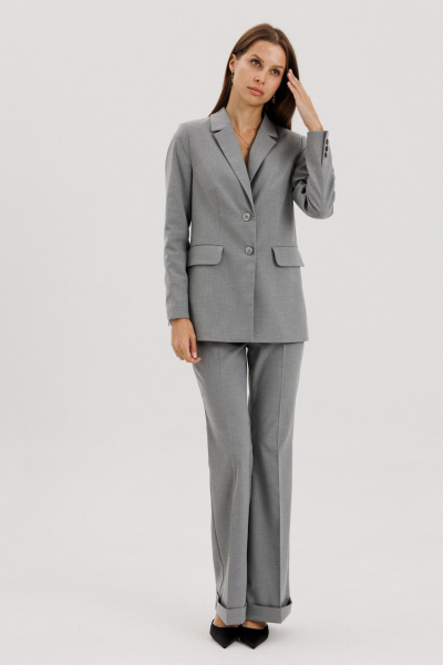 Жакет THE NAME 2439 серый - фото 4