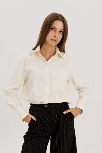 Рубашка THE NAME 2443 сливочный - фото 2