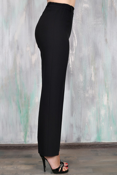 Брюки деловые с резинкой и застежкой-молнией Avila 0981 черный - фото 2