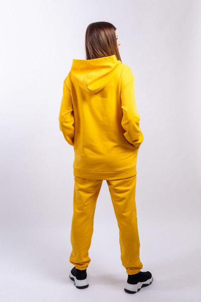 Спортивный костюм из трикотажа с капюшоном Пинск-Стиль 3961 желтый - фото 7