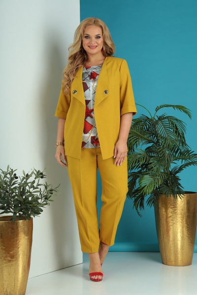 Блуза, брюки, жакет Grace for you 301 горчица - фото 1