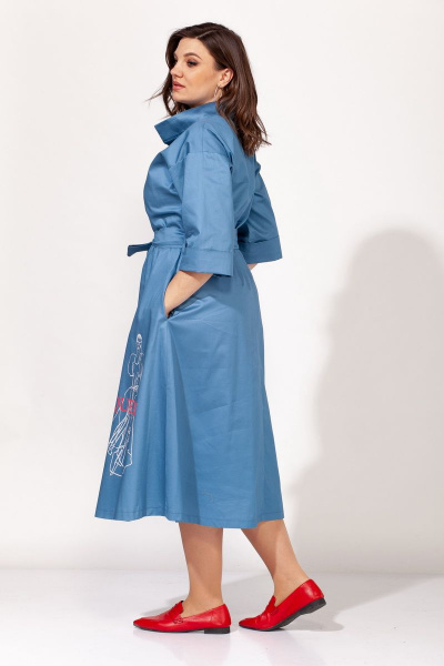 Платье ELLETTO old 1818 синий - фото 6