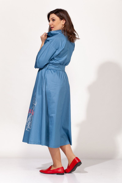 Платье ELLETTO old 1818 синий - фото 4