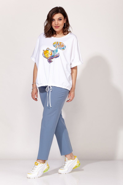 Блуза ELLETTO old 3471 белый - фото 2