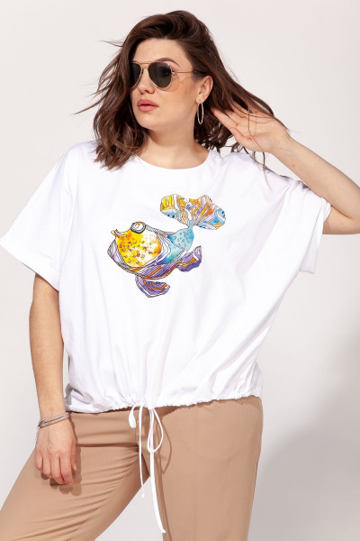 Блуза ELLETTO old 3471 белый - фото 1