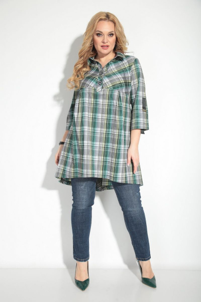 Туника Michel chic 742 оливковый - фото 2