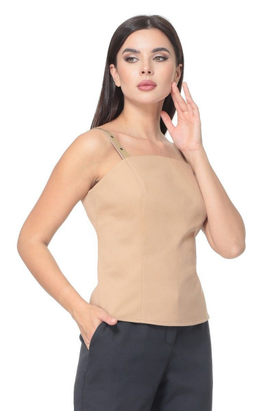 Жакет, топ Angelina & Сompany 507 песок - фото 2