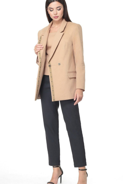 Жакет, топ Angelina & Сompany 507 песок - фото 3