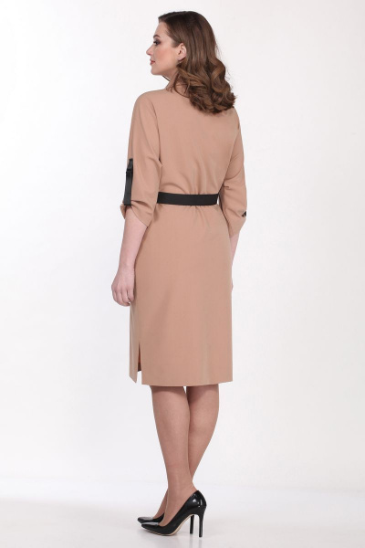 Платье с центральной застежкой и карманами из текстиля Matini 3.1471 беж - фото 7