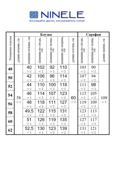 Блуза, сарафан Ninele 5826 синий - фото 3