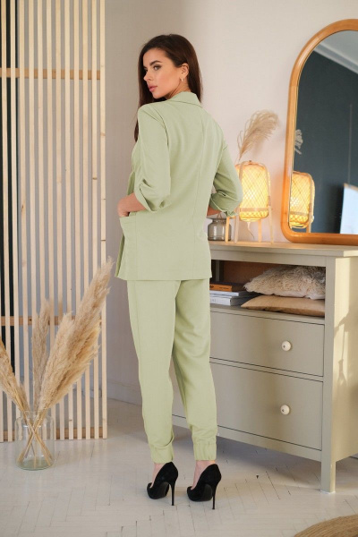 Брюки, жакет LadisLine 1350 зеленый_чай - фото 3