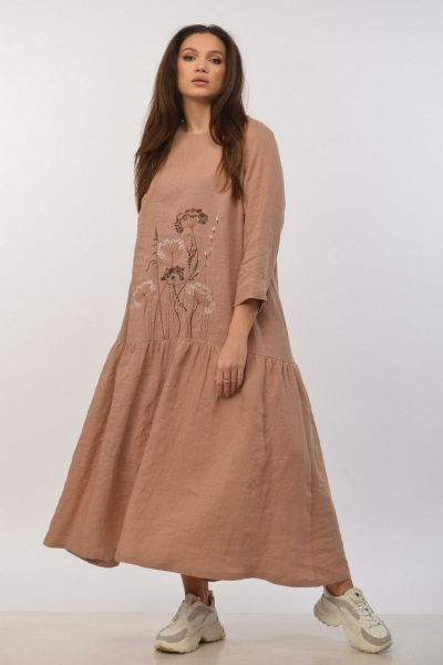 Платье MALI 421-015 коньяк - фото 2