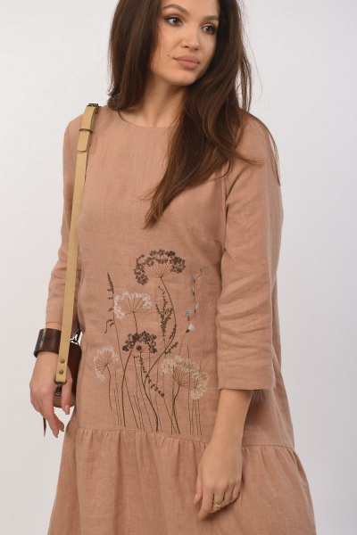 Платье MALI 421-015 коньяк - фото 6