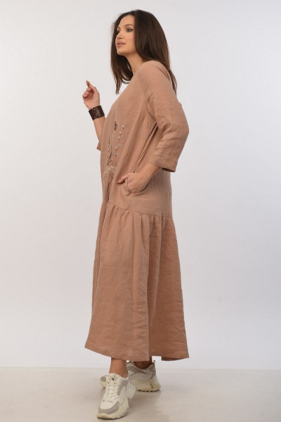 Платье MALI 421-015 коньяк - фото 4