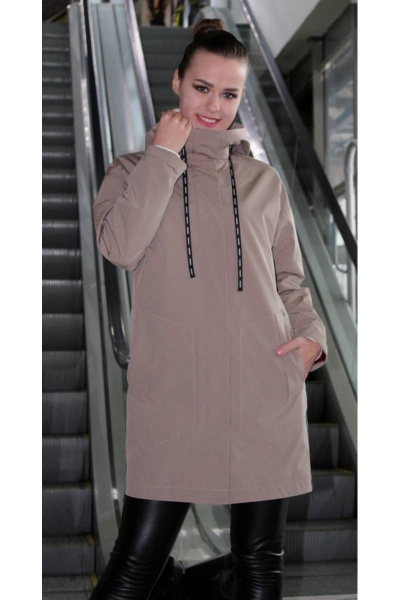 Плащ Arisha 8088 бежевый - фото 2