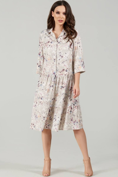 Платье Teffi Style L-1487 серый - фото 3