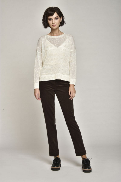 Брюки на каждый день из текстиля и хлопка, демисезон Motif 1213 - фото 3