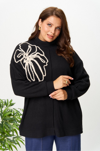 Джемпер AVA fashion М-152 черный - фото 6