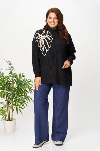 Джемпер AVA fashion М-152 черный - фото 5