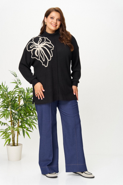 Джемпер AVA fashion М-152 черный - фото 4