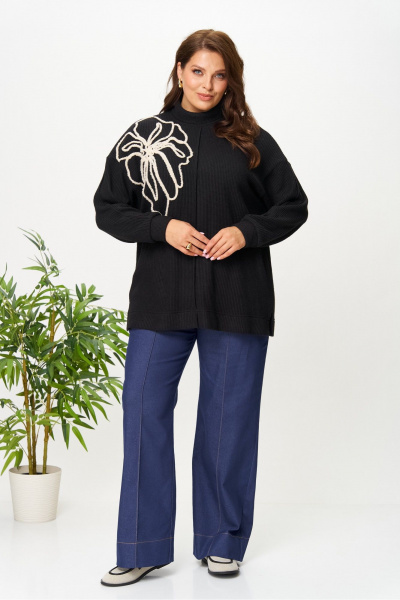 Джемпер AVA fashion М-152 черный - фото 2