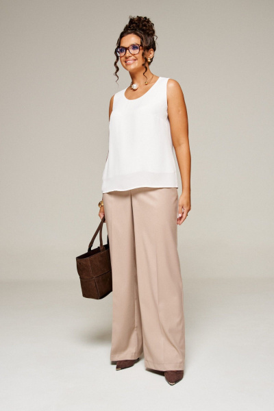 Блуза, брюки, жакет Beautiful&Free 6376 бежевый - фото 8