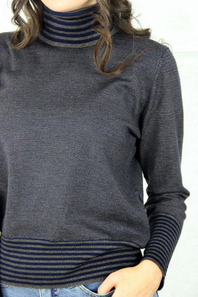 Демисезонный вязаный серый свитер с регланом Полесье С3572-20 0С2151-Д43 158,164 кофейное_зерно - фото 4